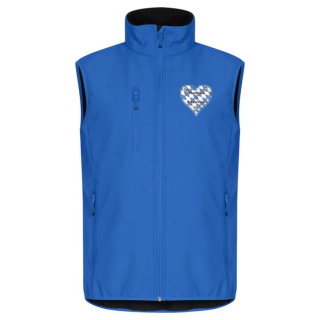 Schwillacher Maibaumfreunde Softshell Weste blau incl. Druck