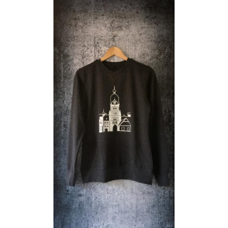 Ladies Light Crewneck Heather Grey XL