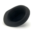 TS Fedora Hut Herren schwarz mit 3 wechselbaren Lederpatch Motive Wegweiser Kompass Taschenuhr Trilby Hat Hipster Cooler Sommerhut (schwarz, S/M)