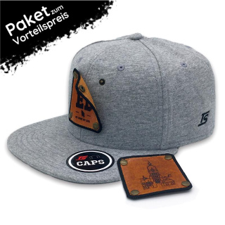 SNAPBACK CAP ERDING mit 2 wechselbaren Lederpatches Wechselpatches schöner Turm