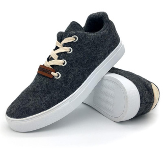 Filz Sneaker, Trachten Sneaker grau, Merino Sneaker 100% Wolle (Merinowolle)