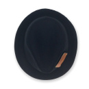 HUT mit 3 wechselbaren Lederpatches bestickt Motive Piraten Trilby hat schwarz
