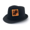 HUT mit 3 wechselbaren Lederpatches gelasert Motive Casino Trilby hat schwarz
