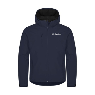 KG Dorfen Classic Softshelljacke dunkelblau mit Druck