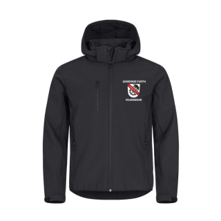 Feuerwehr Furth Softshelljacke schwarz m. Stick Brustlogo
