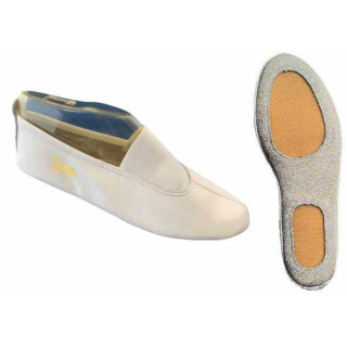 Gymnastikschuh aus Leder weiss