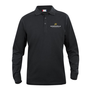 Musikkapelle Dossenheim Langarm-Polo (Stick M gold & Text weiß)