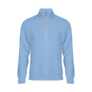 Basic Half Zip - Hellblau