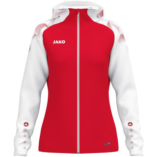 Kapuzenjacke Sonic Damen - rot/weiß