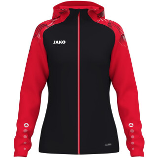 Kapuzenjacke Sonic Damen - schwarz/rot