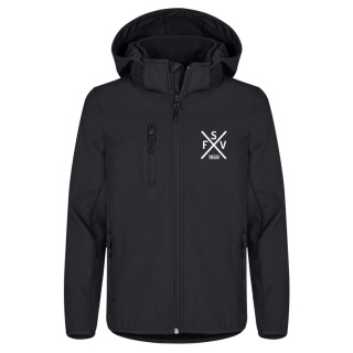 FSV Steinkirchen Fan Softshelljacke Kinder schwarz m. Stick