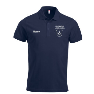 FF Lampoding Polo navy Damen XXL Jugendfeuerwehr  mit Namen