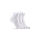 Core Dry Mid Sock 3-Pack - White