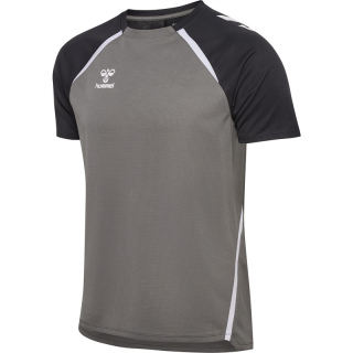 hmlLEAD 2.0 JERSEY S/S - STEEL GRAY/ASPHALT