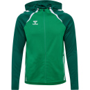 hmlLEAD 2.0 ZIP HOODIE - JELLY BEAN/EVERGREEN