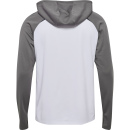 hmlLEAD 2.0 ZIP HOODIE - WHITE/STEEL GRAY