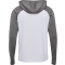 hmlLEAD 2.0 ZIP HOODIE - WHITE/STEEL GRAY