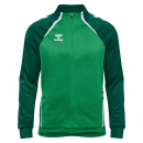 hmlLEAD 2.0 TRACK ZIP JACKET - JELLY BEAN/EVERGREEN