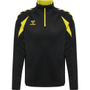 hmlCORE 2.0 HALF ZIP - BLACK/BLAZING YELLOW