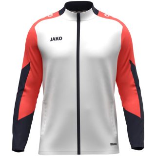 Polyesterjacke Dynamic - weiß/coral/marine