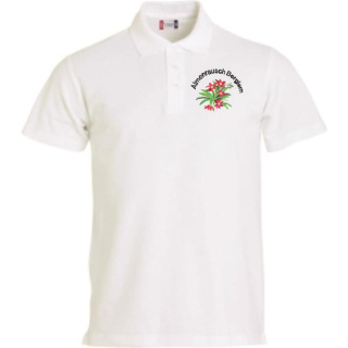 Almenrausch Berglern  Polo Men weiss Stick
