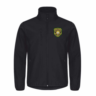 Altschützen Grüntegernbach Softshelljacke schwarz Logos gestickt