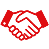 Icon mit Handschlag – Symbol für persönlichen Ansprechpartner